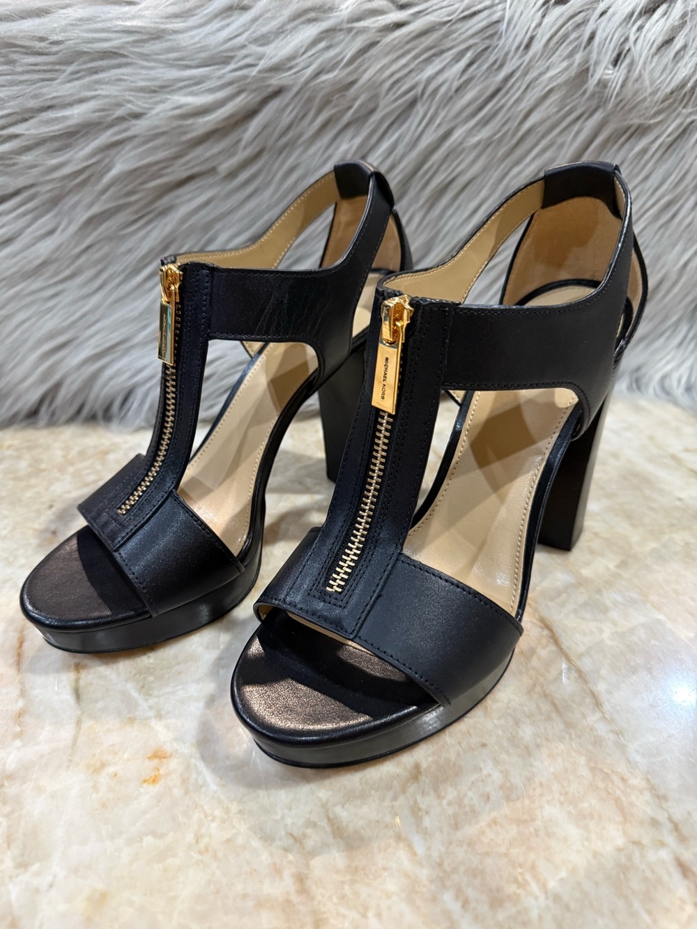 MICHAEL Michael Kors Women's Berkley Mid Platform T-Strap Sandals - Picture 2 of 12